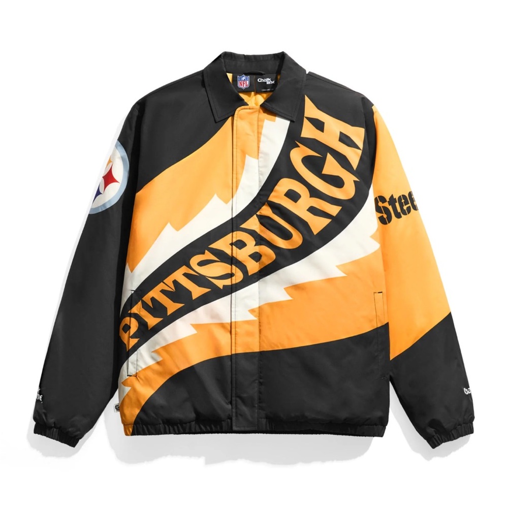 NWT NFL Pittsburgh Steelers Saw Blade Quilted Puffer Jacket